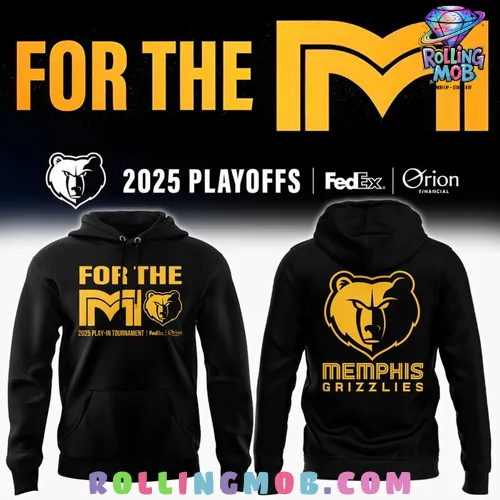 Memphis Grizzlies 2025 Play-In Tournament Black Hoodie Memphis Grizzlies 2025 Play-In Tournament Black Hoodie