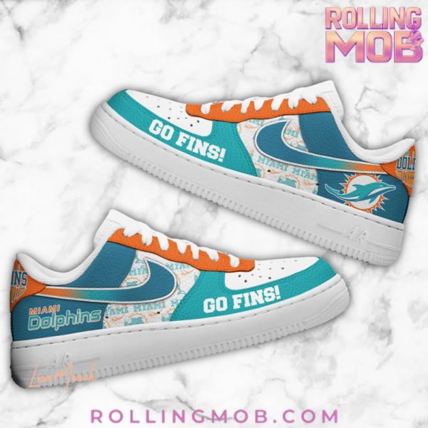 Miami Dolphins Go Fins Nike Air Force 1