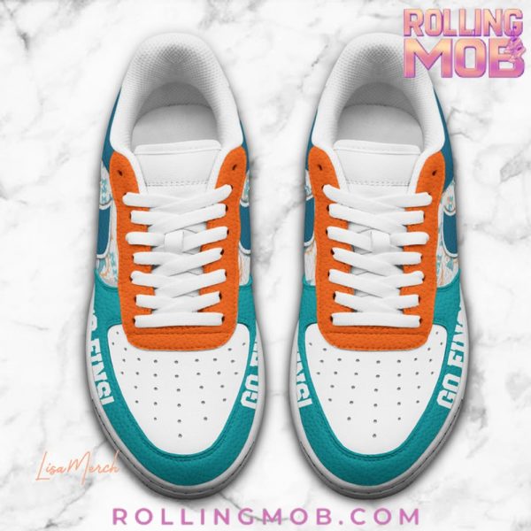 Miami Dolphins Go Fins Nike Air Force 1