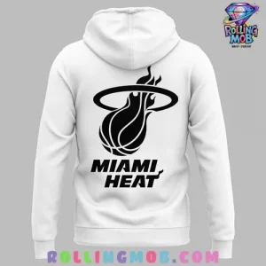 Miami Heat 2025 White Hot Playoffs Hoodie 3