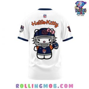 Hello Kitty x Auburn Tiger Football White T Shirt 3
