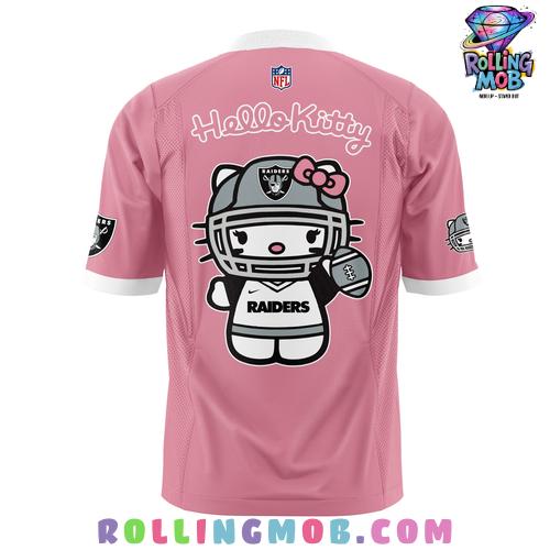Las Vegas Raiders x Hello Kitty Pink Football Jersey Las Vegas Raiders x Hello Kitty Pink Football Jersey