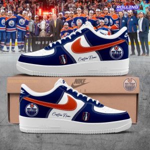 Edmonton Oilers Stanley Cup Custom Name Nike Air Force 1