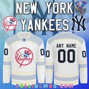 2025 New York Yankees White Hockey Jersey