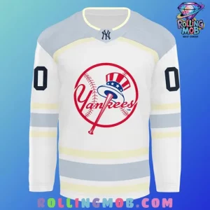 2025 New York Yankees White Hockey Jersey