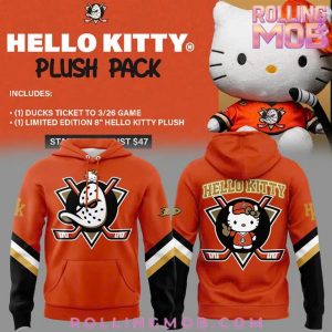 Anaheim Ducks x Hello Kitty Plush Pack Special Hoodie
