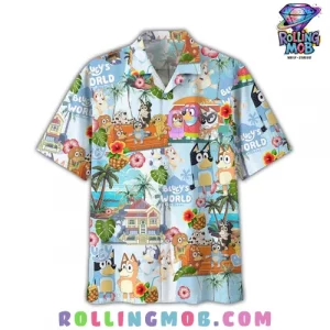 Bluey’s World Tropical Hawaiian Shirt 3