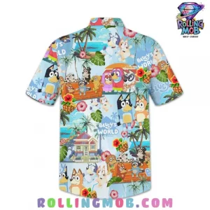 Bluey’s World Tropical Hawaiian Shirt 4