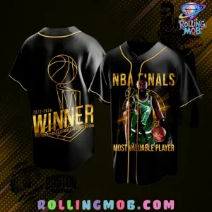 Boston Celtics Jaylen Brown NBA Champions 2024 Baseball Jersey