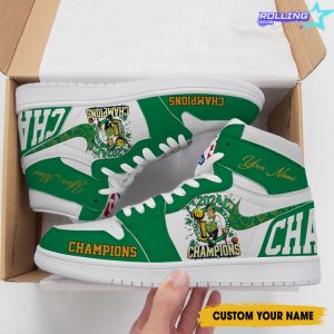 Boston Celtics NBA Finals Champions Customized Air Jordan 1
