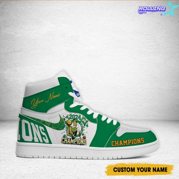 Boston Celtics NBA Finals Champions Customized Air Jordan 1