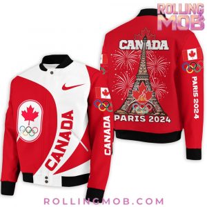 Canada Nation Olympic Paris 2024 Baseball Jacket