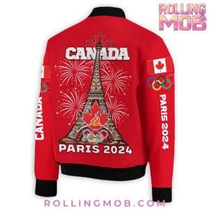 Canada Nation Olympic Paris 2024 Baseball Jacket