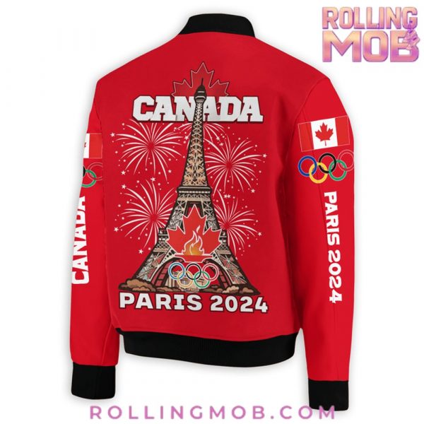 Canada Nation Olympic Paris 2024 Baseball Jacket