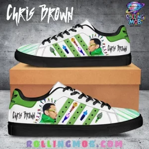 Chris Brown x Adidas Black Limited Edition Stan Smith Shoes