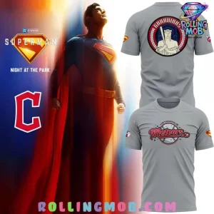 Cleveland Guardians x Superman Night 2025 Grey T-Shirt