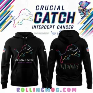 Detroit Lions Crucial Catch Intercept Cancer Hoodie