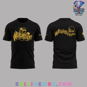 Golden State Warriors NBA Play Off 2025 Black T-Shirt