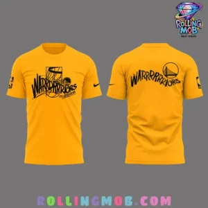 Golden State Warriors NBA Play Off 2025 Gold T-Shirt