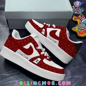 Louis Vuitton Red Monogram Nike Air Force 1