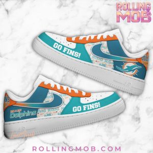 Miami Dolphins Go Fins Nike Air Force 1