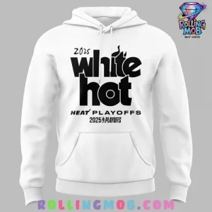 Miami Heat 2025 White Hot Playoffs Hoodie