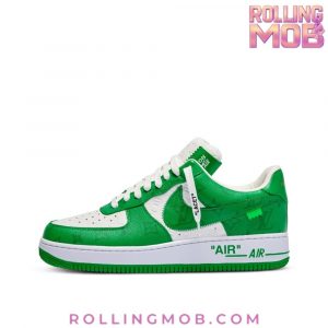 Nike x Louis Vuitton Air Force 1 Green Monogram