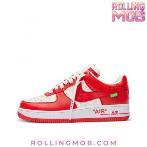 Nike x Louis Vuitton Air Force 1 Red Monogram