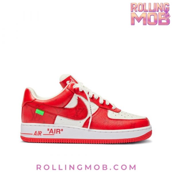 Nike x Louis Vuitton Air Force 1 Red Monogram