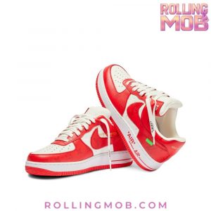 Nike x Louis Vuitton Air Force 1 Red Monogram