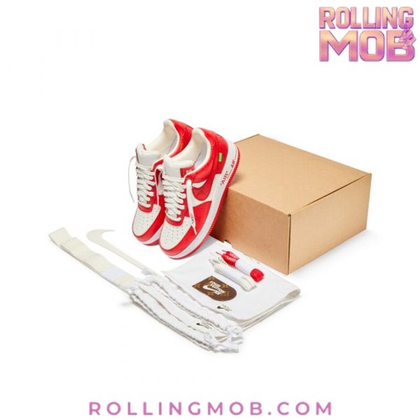Nike x Louis Vuitton Air Force 1 Red Monogram