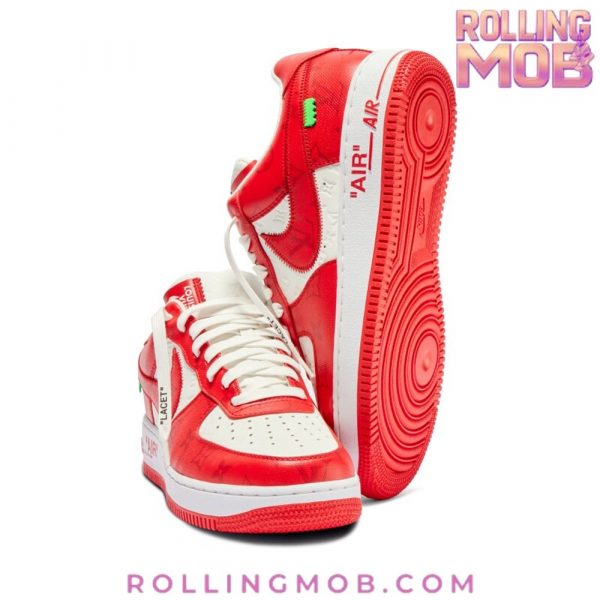 Nike x Louis Vuitton Air Force 1 Red Monogram