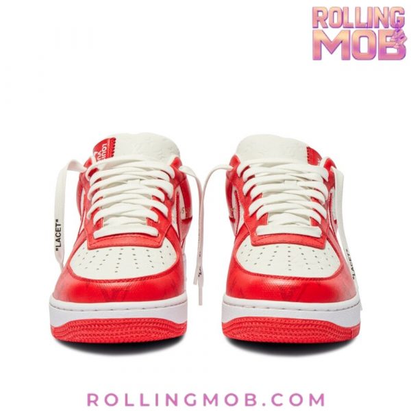 Nike x Louis Vuitton Air Force 1 Red Monogram