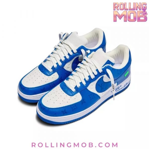 Nike x Louis Vuitton Air Force 1 Blue Monogram