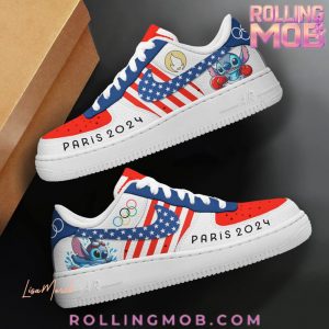 Olympic Paris 2024 Stitch Nike Air Force 1