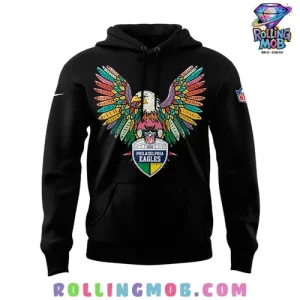Philadelphia Eagles Wings 2024 Black Hoodie 2