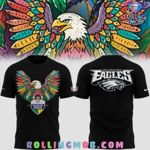 Philadelphia Eagles Wings 2024 Black T-Shirt