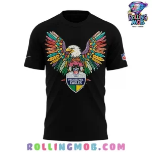 Philadelphia Eagles Wings 2024 Black T-Shirt