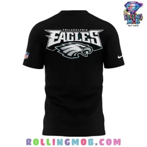 Philadelphia Eagles Wings 2024 Black T Shirt 3