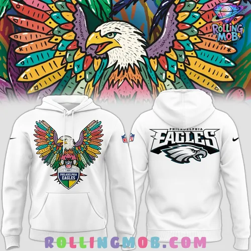 Philadelphia Eagles Wings 2024 White Hoodie Philadelphia Eagles Wings 2024 White Hoodie