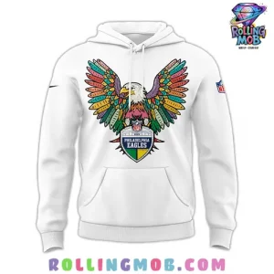 Philadelphia Eagles Wings 2024 White Hoodie