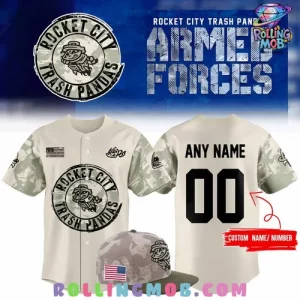 Rocket City Trash Pandas 2025 Armed Forces Baseball Jersey