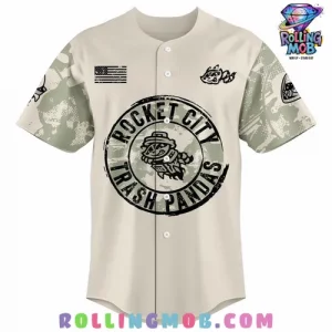 Rocket City Trash Pandas 2025 Armed Forces Baseball Jersey