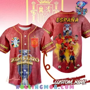 Spain UEFA Euro 2024 Champions Baseball Jersey
