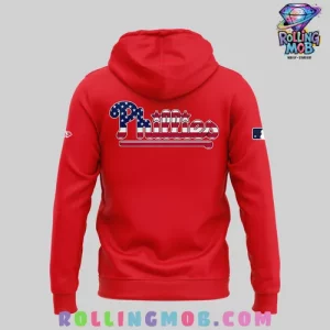 Special Fourth of July Philadelphia Phillies Red Hoodie 3