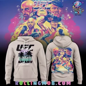 UFC Miami Florida Artist Series 2025 Grey Hoodie