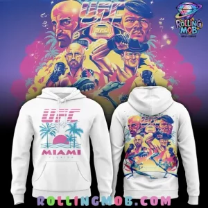 UFC Miami Florida Artist Series 2025 White Hoodie