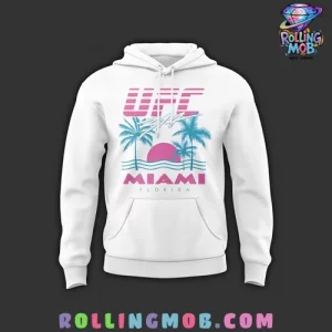 UFC Miami Florida Artist Series 2025 White Hoodie