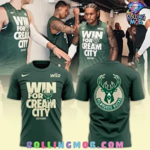 Win For Cream City 2025 Playoffs Milwaukee Bucks T-Shirt