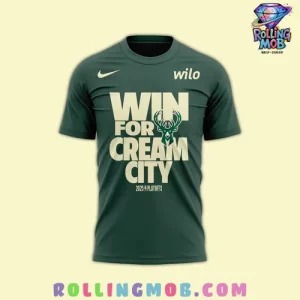 Win For Cream City 2025 Playoffs Milwaukee Bucks T-Shirt